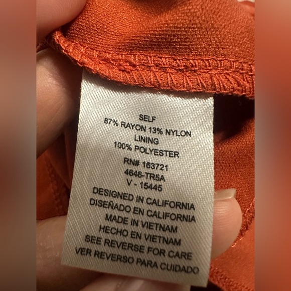 City Studio Ruffled Mini Dress in Bold burnt orange size XS - Picture 7 of 8